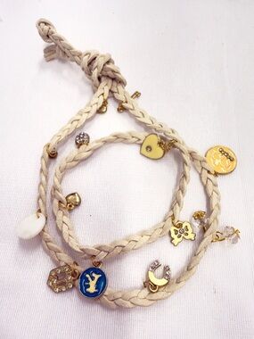 Braided Charm Bracelet Necklace